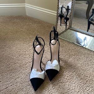 Black and Clear Stiletto Heels